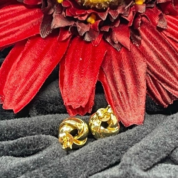NWT ADORNIA 14k Gold Plated Sterling Silver Knot Earrings - Picture 8 of 9